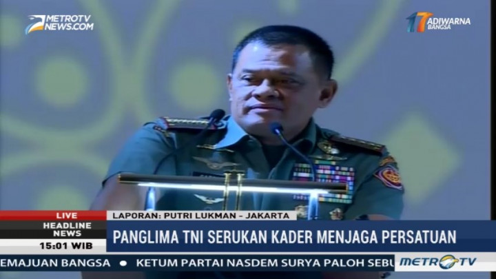 Panglima TNI Ajak Seluruh Kader NasDem Jaga Persatuan Bangsa