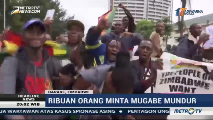 Ribuan Demonstran Desak Mugabe Mundur sebagai Presiden Zimbabwe