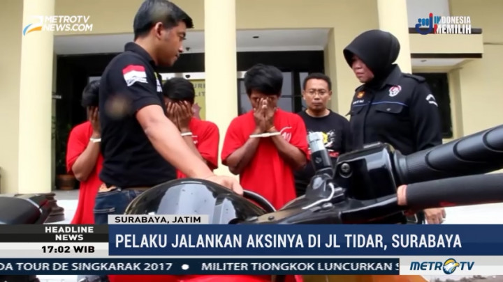 Polisi Ringkus Spesialis Perampas Motor di Surabaya