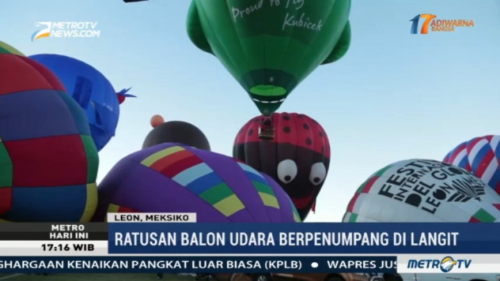 Ratusan Balon Udara Unik Hiasi Langit Kota Leon Meksiko