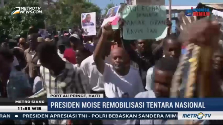 Warga Haiti Unjuk Rasa Protes Remobilisasi Tentara Nasional