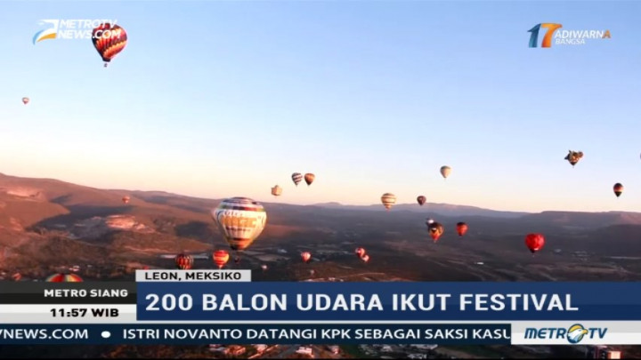 Sekitar 200 Balon Udara Hiasi Langit Meksiko
