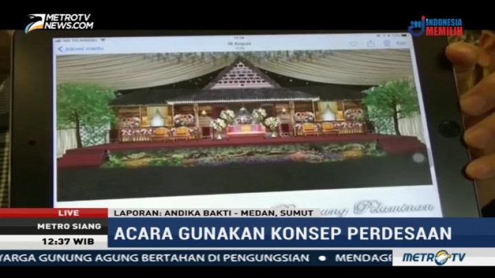 Dekorasi Pesta Adat Kahiyang-Bobby Berkonsep Perdesaan