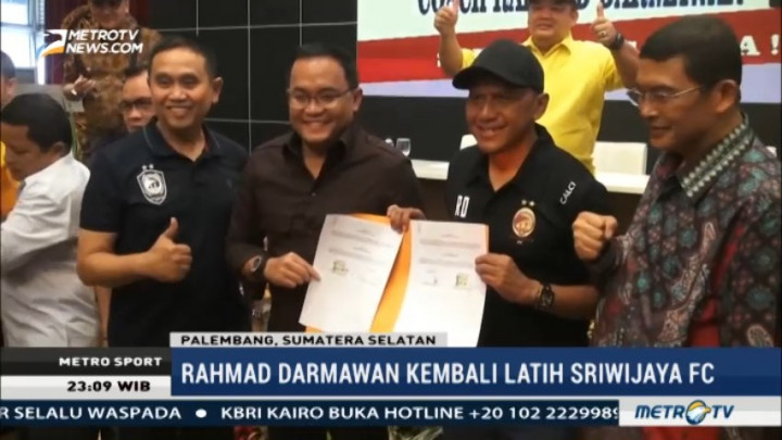Rahmad Darmawan Kembali Latih Sriwijaya FC