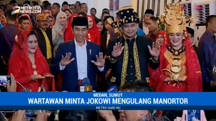 Ini Gaya Jokowi Manortor Ulang di Hadapan Para Wartawan