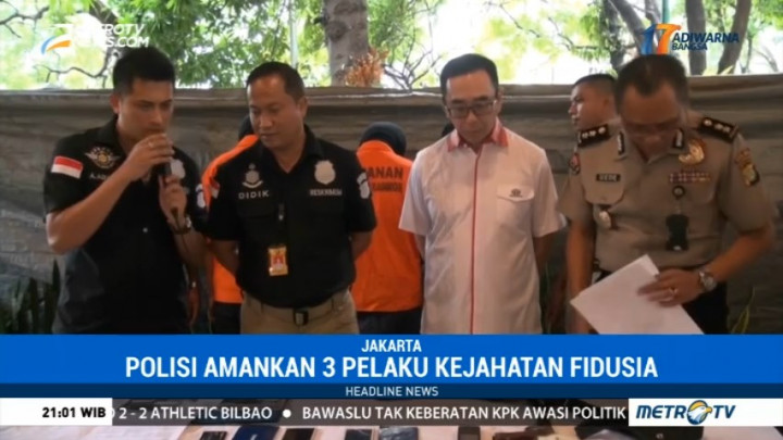 Polisi Tangkap 3 Pelaku Kejahatan Fidusia
