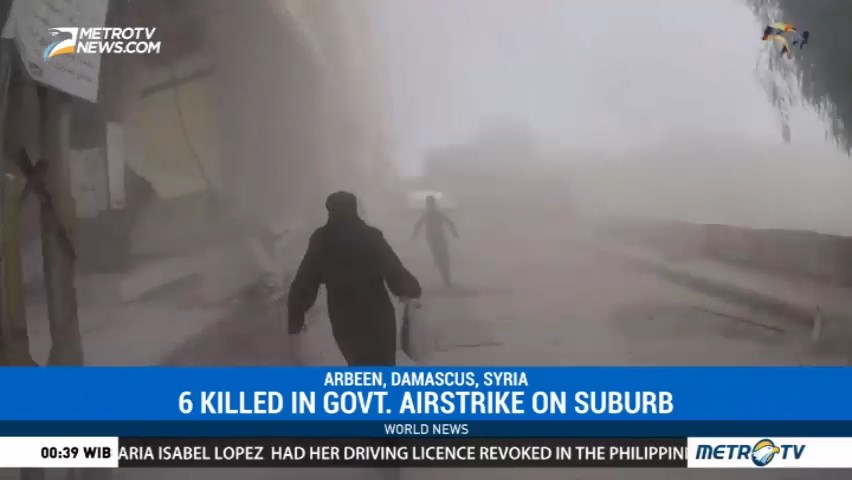 6 Killed in Government Air Strike on Damascus Suburb