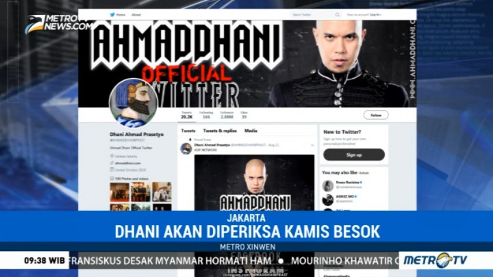 Besok, Ahmad Dhani Diperiksa sebagai Tersangka Ujaran Kebencian