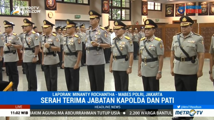 Kapolri Pimpin Upacara Sertijab Tiga Kapolda