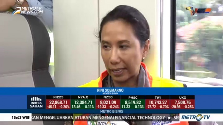 Menteri BUMN Uji Coba Kereta Bandara Soetta