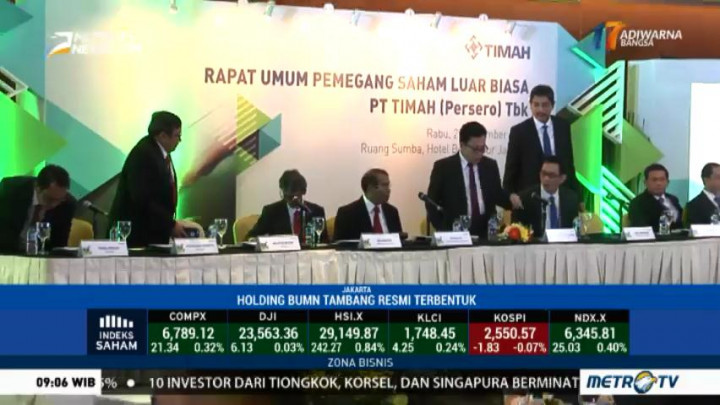 Holding BUMN Tambang Resmi Terbentuk