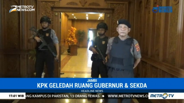 KPK Geledah Ruang Gubernur dan Sekda Jambi