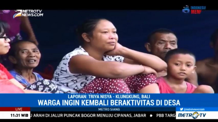 Bosan, Sejumlah Pengungsi Gunung Agung Kembali ke Rumah