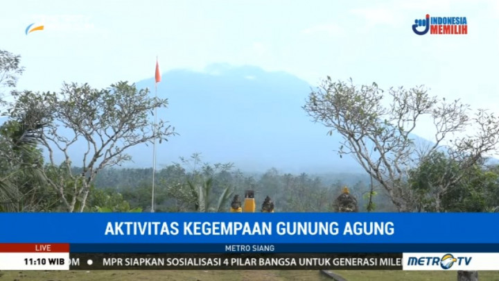 Meski Lebih 'Tenang', Gunung Agung Masih Berstatus Awas