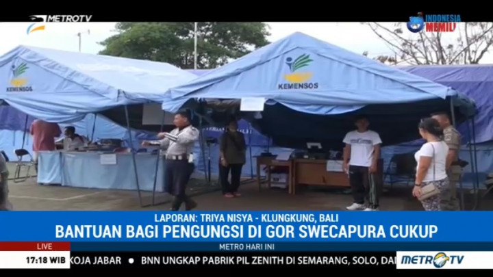 Logistik Pengungsi di GOR Swecapura Cukup Sampai 10 Hari ke Depan