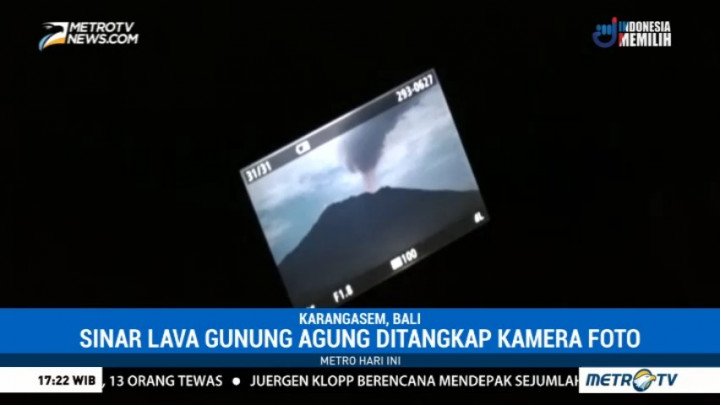 Menangkap Sinar Lava Gunung Agung Lewat Lensa Kamera