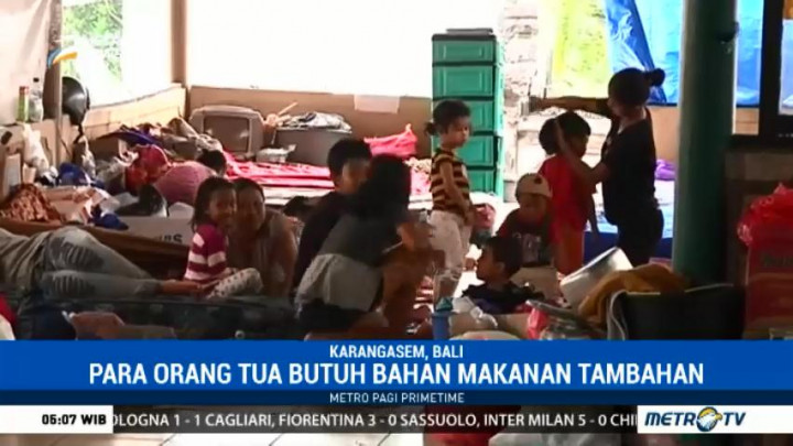 Pengungsi Gunung Agung Butuh Pasokan Makanan Tambahan