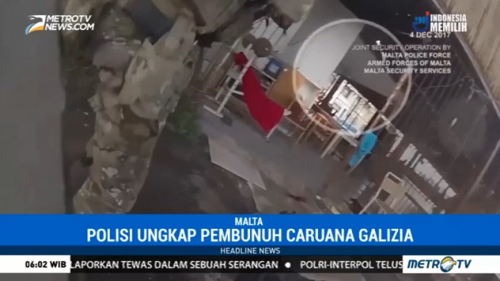 Kepolisian Malta Rilis Video Penangkapan Pembunuh Wartawan