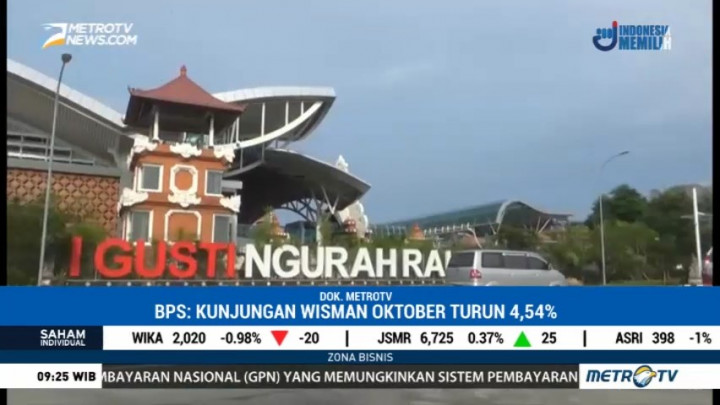 Erupsi Gunung Agung, Kunjungan Wisman Turun 4,5% di Oktober 2017