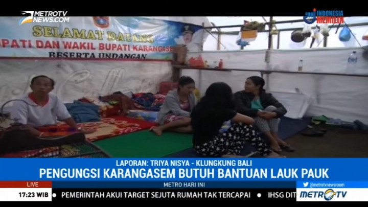 Pengungsi Gunung Agung di Karangasem Butuh Lauk Pauk