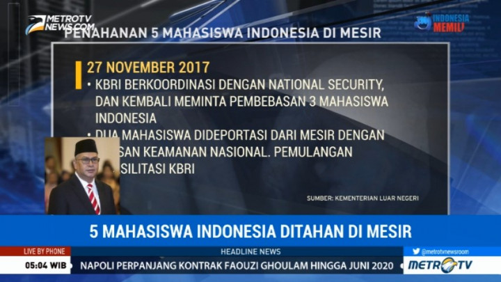 Dubes RI Benarkan Ada Lima Mahasiswa Indonesia Ditahan di Mesir
