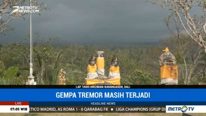 Aktivitas Kegempaan Gunung Agung Masih Terjadi