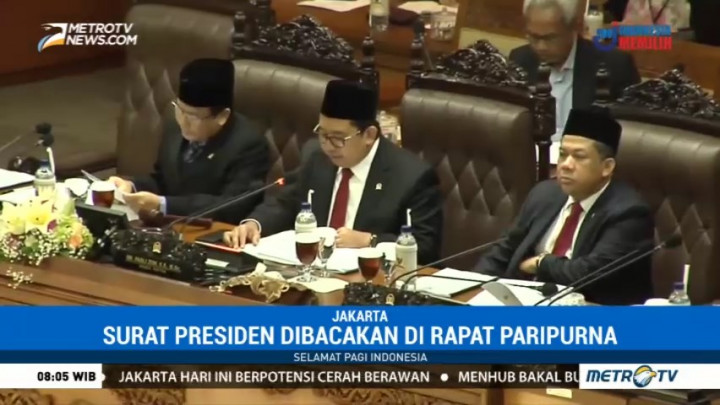 DPR Bacakan Rekomendasi Jokowi soal Pergantian Panglima TNI di Paripurna
