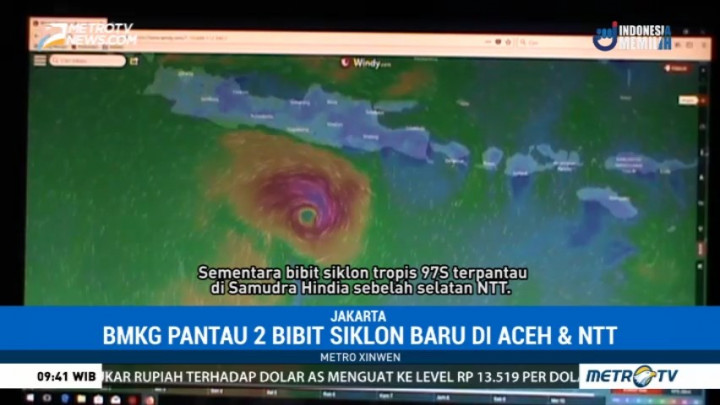 BMKG Pantau 2 Bibit Siklon Baru di Aceh dan NTT