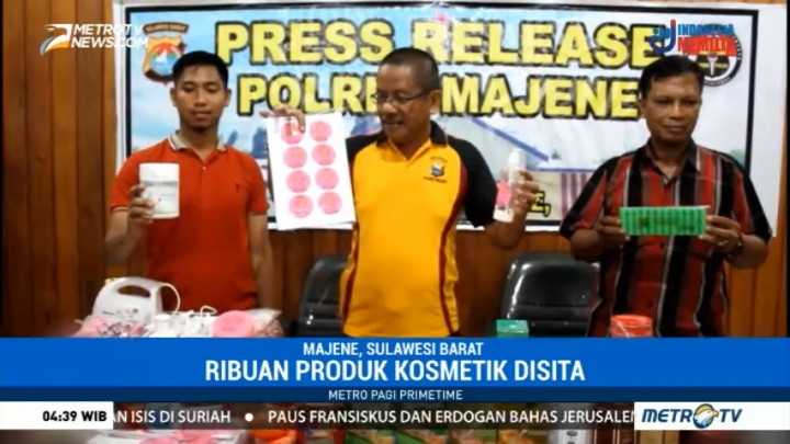 Polisi Ungkap Pabrik Kosmetik Ilegal di Majene