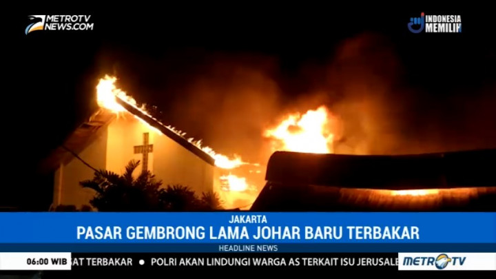 Pasar Gembrong Lama Jakpus Terbakar