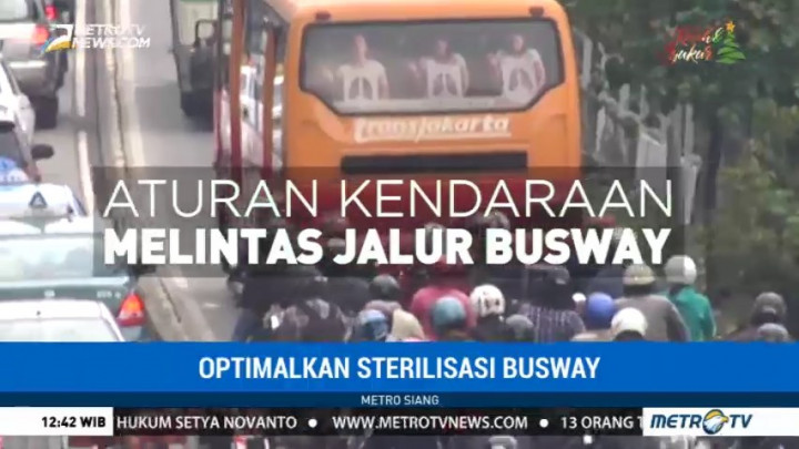 Aturan Kendaraan Melintas di Jalur TransJakarta