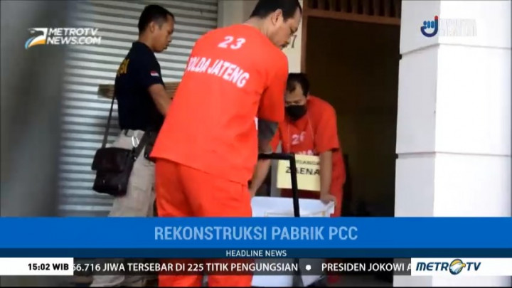 Polisi Gelar Rekonstruksi di Pabrik Pil PCC