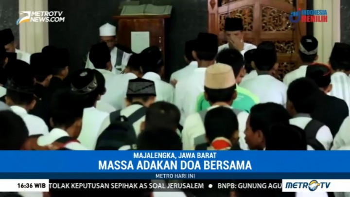 Santri di Majalengka Gelar Doa Bersama untuk Palestina