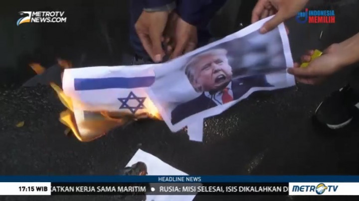 Protes Pengakuan Yerusalem, Mahasiswa di Banten Bakar Foto Trump