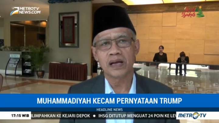 Muhammadiyah Dorong Masyarakat Dunia Tolak Keputusan Trump
