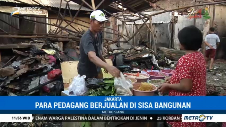 Nasib Pedagang Korban Kebakaran Pasar Gembrong
