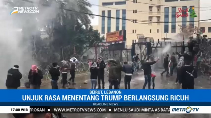 Unjuk Rasa Protes Klaim Trump atas Yerusalem di Lebanon Berlangsung Ricuh
