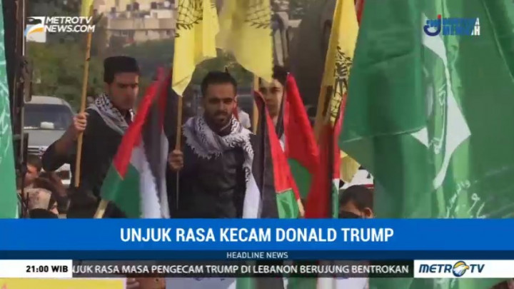 Ratusan Mahasiswa di Gaza Kecam Pernyataan Donald Trump soal Yerusalem