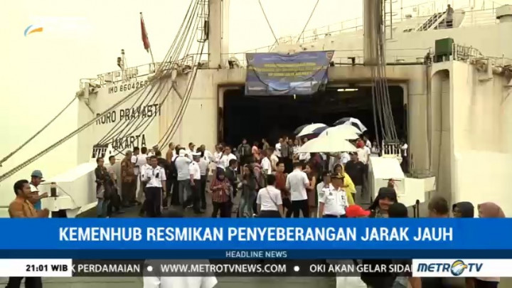 Kemenhub Resmikan Penyeberangan Jarak Jauh Jakarta-Surabaya