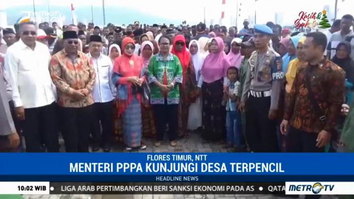 Menteri PPPA Kunjungi Desa Terpencil di Flores Timur