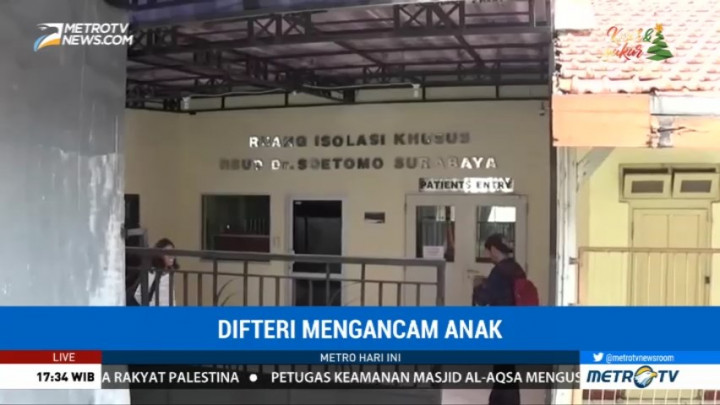Pasien Difteri di RSUD Dr Soetomo Surabaya Bertambah