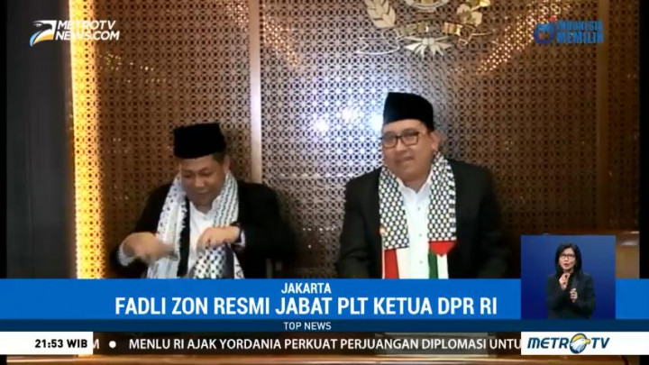 Fadli Zon Resmi Jabat Plt Ketua DPR