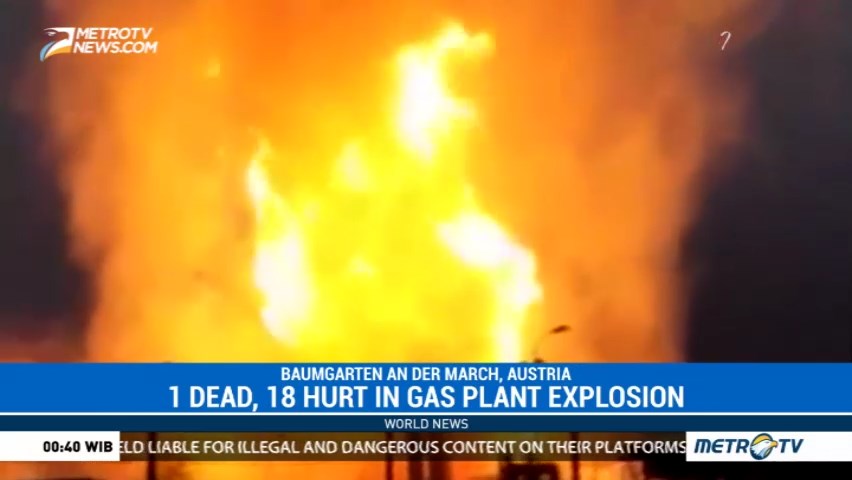 1 Dead, 18 Hurt in Explosion at Natural Gas Plant in Austria