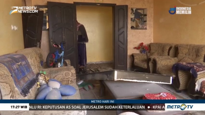 Rumah Penduduk Gaza Rusak Terkena Serangan Israel