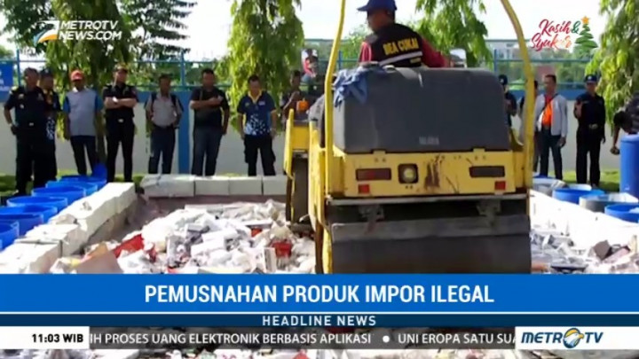 Bea Cukai Riau Musnahkan Barang Impor Ilegal