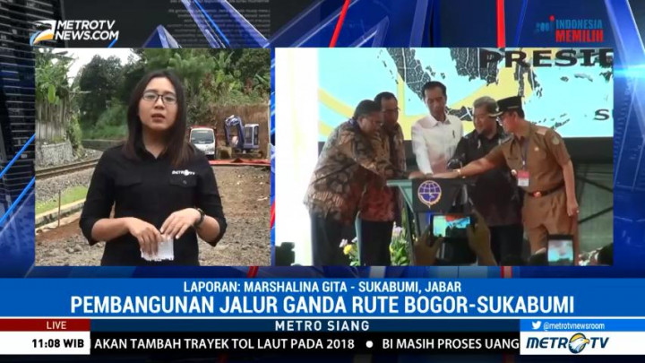 Jokowi <i> Groundbreaking </i>  Jalur Rel Ganda Bogor-Sukabumi