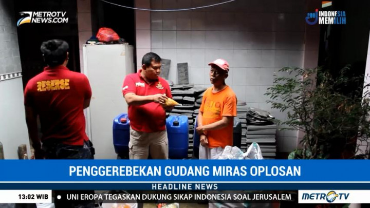 Polisi Gerebek Gudang Miras Oplosan di Jepara