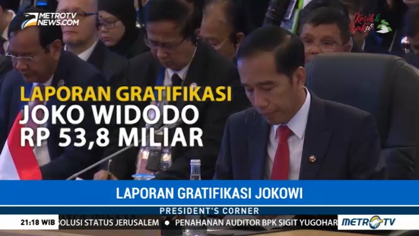 Jokowi Paling Rajin Lapor Gratifikasi ke KPK