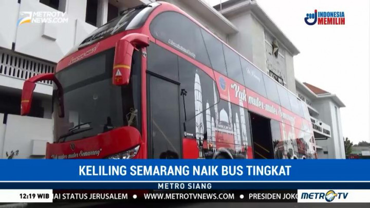 Keliling Semarang Naik Bus Tingkat Gratis