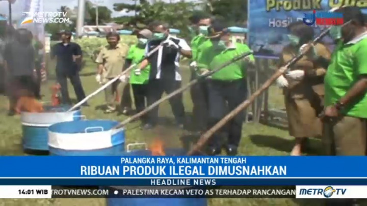 BPOM Palangka Raya Musnahkan Ribuan Produk Ilegal